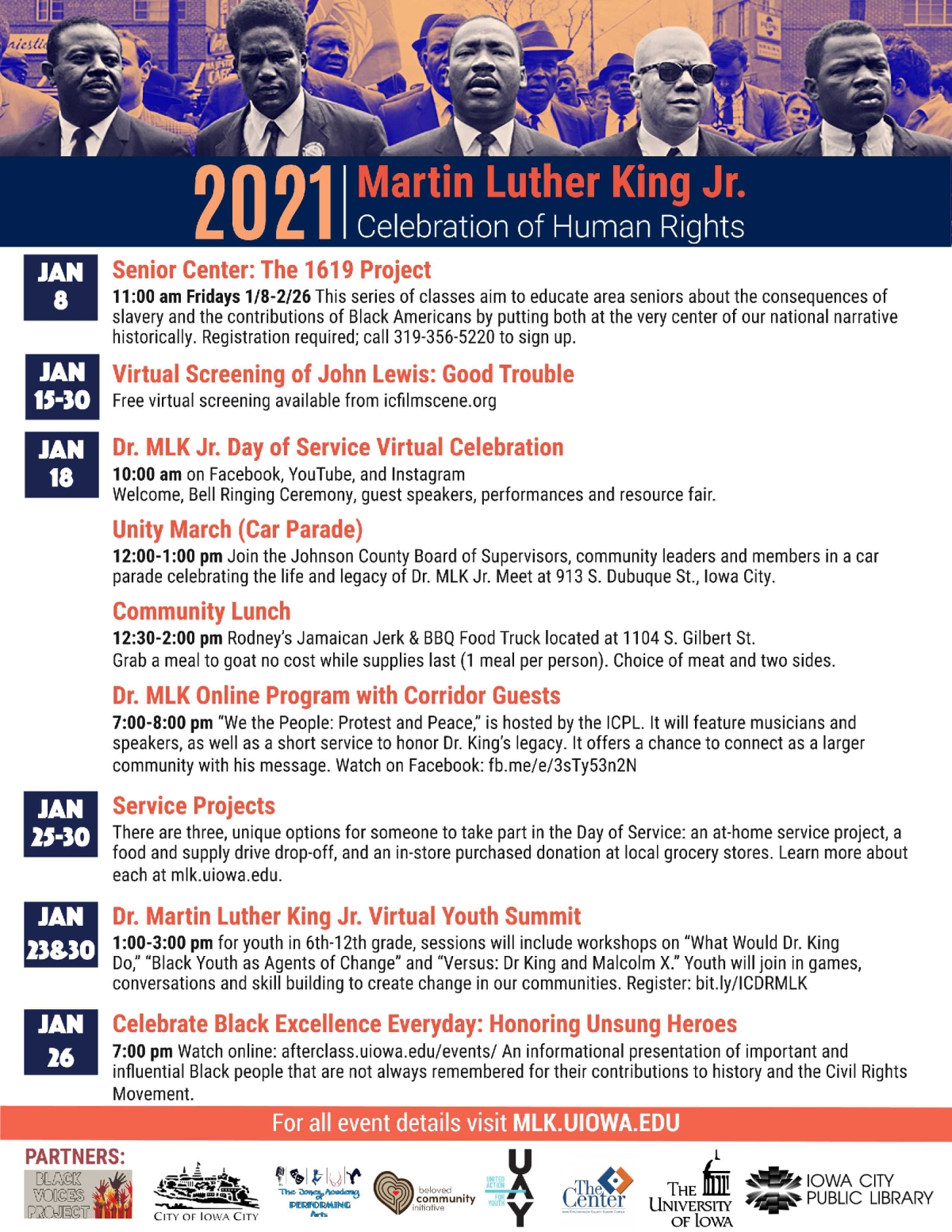 Flyer for MLK week