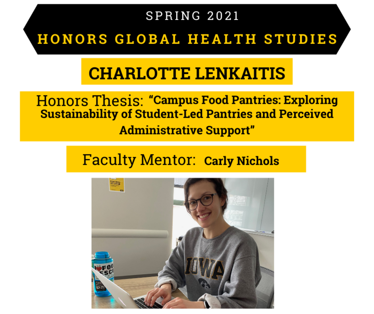 Honors Poster for Charlotte Lenkaitis