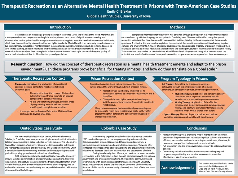 Emily Brekke's Poster on MH Prisons
