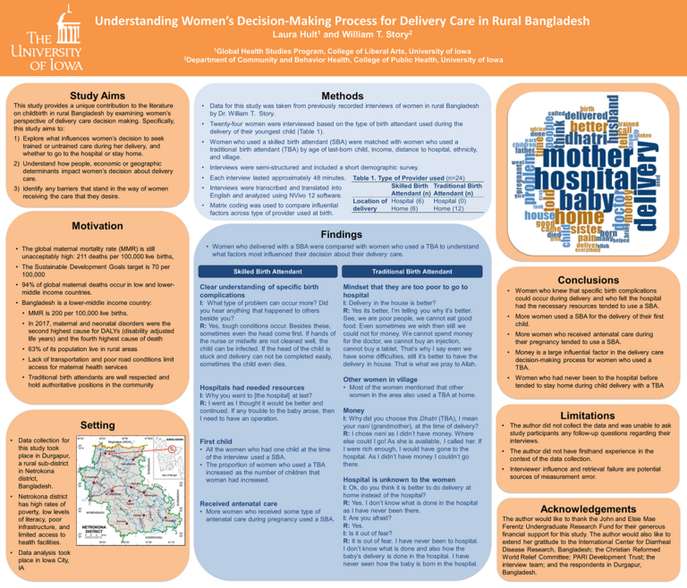 Laura Hult's Poster on Delivery Care